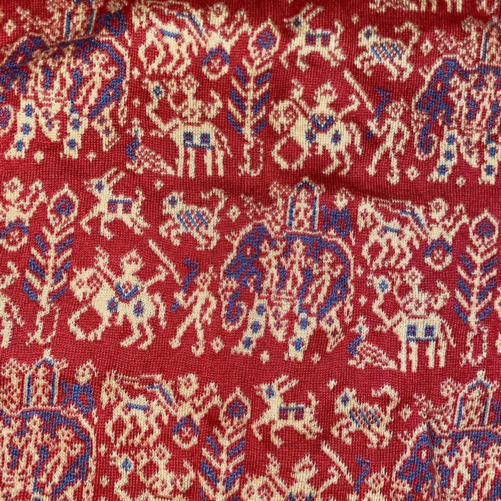 Peruvian Connection Elephant Pattern Pencil Skirt - image 2